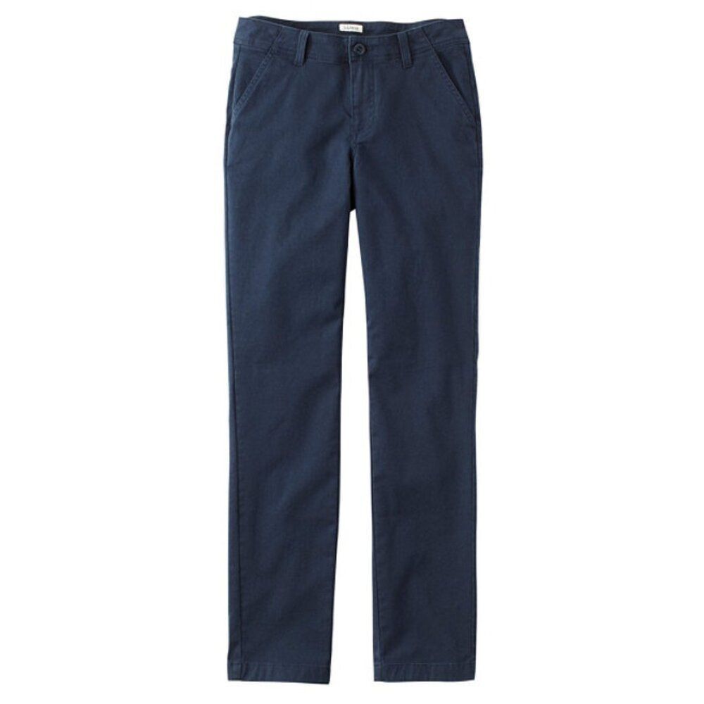 L.L.Bean Favorite Fit Mid-Rise Flat Front Chino Pants Blue Women's Size 10R Work